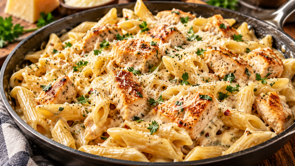 Creamy Garlic Parmesan Chicken Pasta