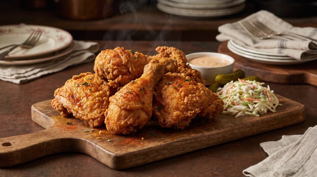 5 Minit Crispy Homemade Fried Chicken Recipe